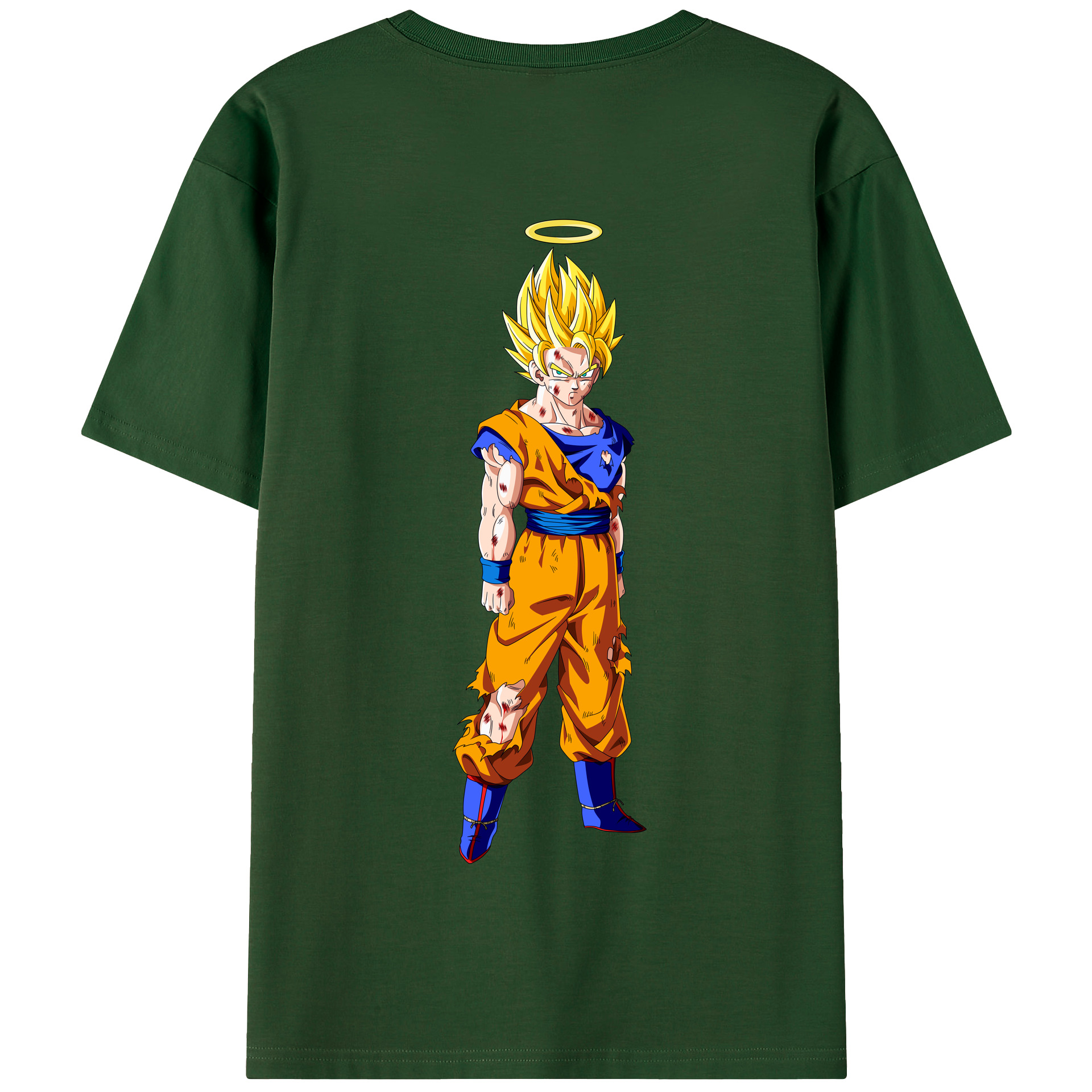 （画像用） ドラゴンボール 孫悟空（そん ごくう）Son Goku カカロット DRAGON BALL Kakarotto 綿100％半袖Tシャツ（背面プリント）
